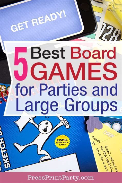 5 Best Board Games for Parties & Large Groups of 10 or more - Press Print Party! | Group board ...