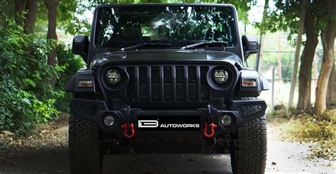 Mahindra Thar wrapped in satin black is a stunner