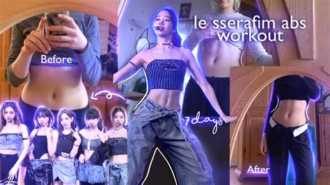 I tried the Le Sserafim ABS workout challenge (7 DAYS) - YouTube