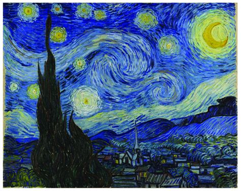 Vincent van Gogh: Starry Night, oil on canvas, 1889. Museum of Modern... | Download Scientific ...