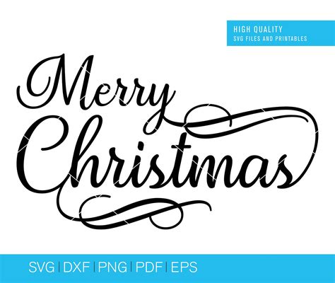 Merry Christmas SVG Christmas SVG Font Svg Script Svg - Etsy