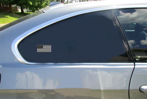 American Flag Black White Sticker - U.S. Custom Stickers