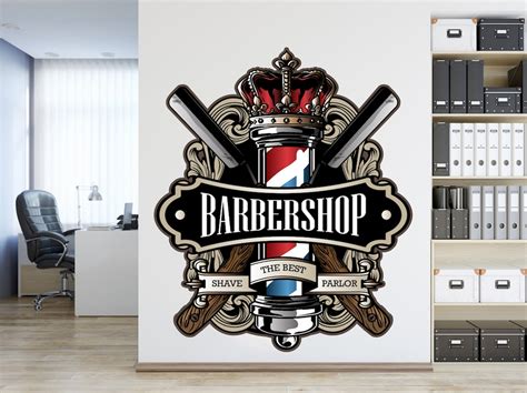 Barber Wall Decal Custom Barber Shop Wall Decor Man Salon Gentlemens Haircut Styling Quotes ...