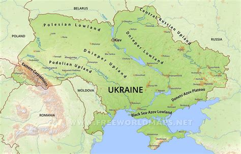 Ukraine Physical Map