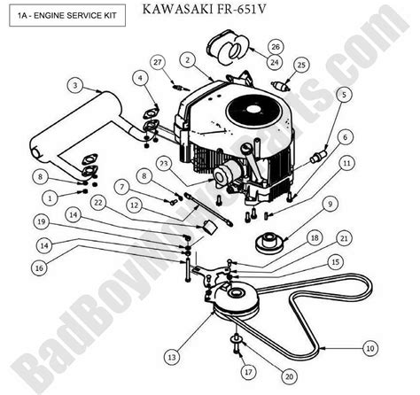 Bad Boy Parts Lookup 2013 MZ Engine (Kawasaki FR651V)