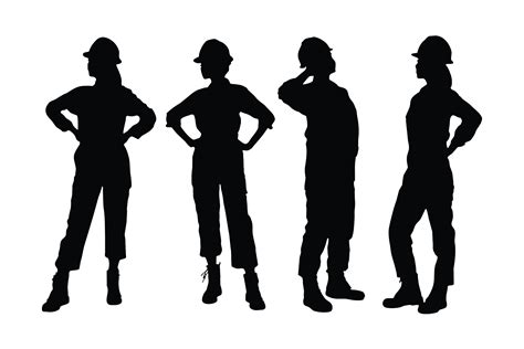 Construction Worker Silhouette Vector Graphic by iftikharalam · Creative Fabrica