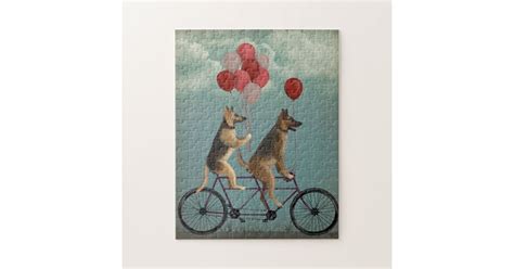 German Shepherd Tandem Jigsaw Puzzle | Zazzle