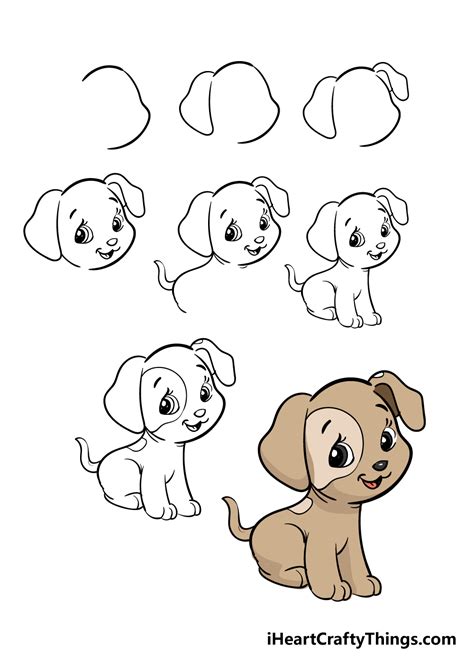 Puppy Drawing Step By Step