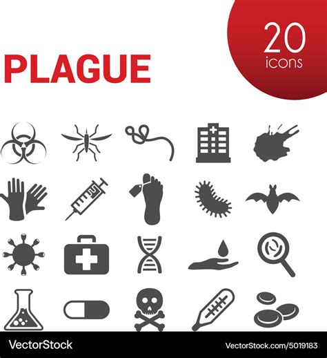 Plague icons Royalty Free Vector Image - VectorStock