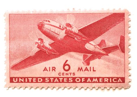 10 Vintage 1941 Air Mail Postage Stamps // 6 Cent Red and Pink | Etsy