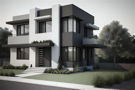 Premium AI Image | a 3d rendering of a modern house