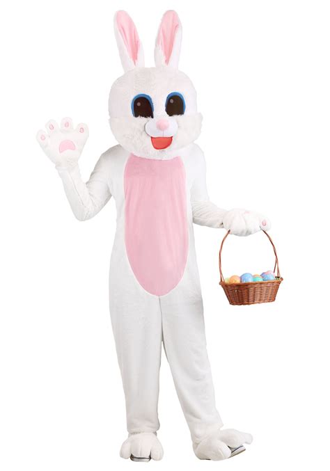 Plus Size Mascot Easter Bunny Costume for Adults