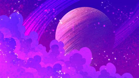 Download A Purple And Pink Space Background With Stars And Clouds Wallpaper | Wallpapers.com