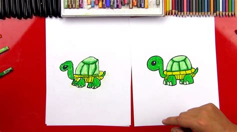 How To Draw A Cartoon Turtle - Art For Kids Hub