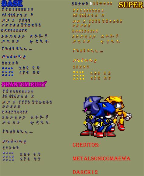 Metal Sonic Sprite Sheet by darck12exe on DeviantArt