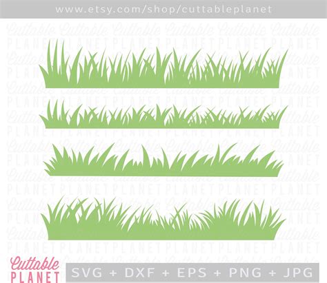 Grass Border Svg, Dxf, Eps, Png, Jpg, Grass Border Clipart Svg - Etsy | Clip art borders, Svg, Dxf