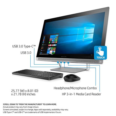 Hewlett Packard Pavilion 27-a230 Intel Core i5-7400T 1TB 27" All-in-One Desktop | eBay