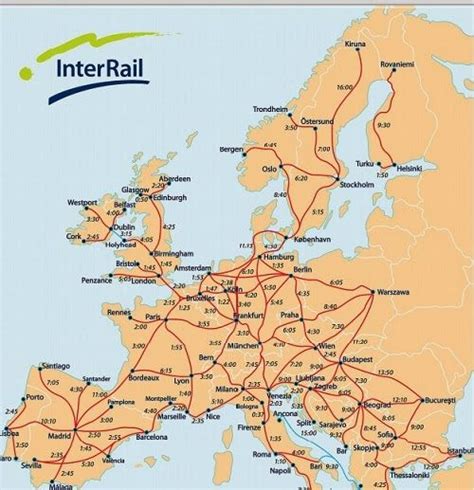 interrail map - Google-søk | Interrail 2016 | Pinterest | Interrail map