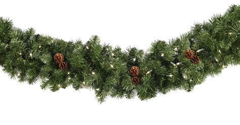 Lighted Christmas Garland - Winchester Fir Prelit LED Christmas Garland, Warm White Lights