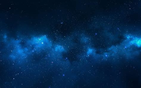 Milky Way Galaxy Blue Nebula Clouds Wallpapers HD / Desktop and Mobile Backgrounds