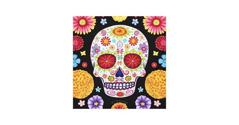 Sugar Skull Art Canvas Print | Zazzle