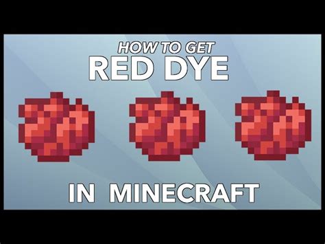 How to make red dye in Minecraft