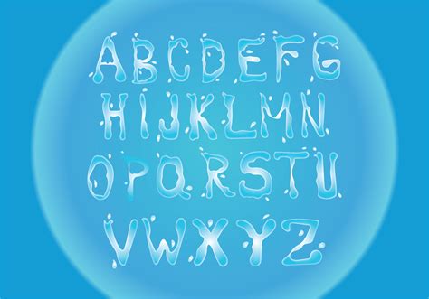 Water Letter Font