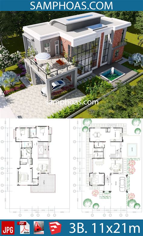 Modern Villa Floor Plan - Image to u