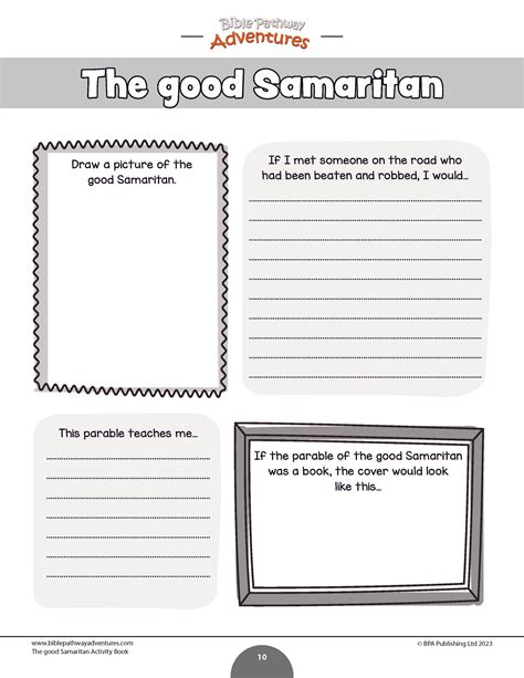 Parable of the Good Samaritan Activity Book (PDF) – Bible Pathway Adventures