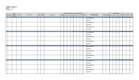 Project Risk Register Template Excel - Project Risk Management Plan Template Excel Free ...