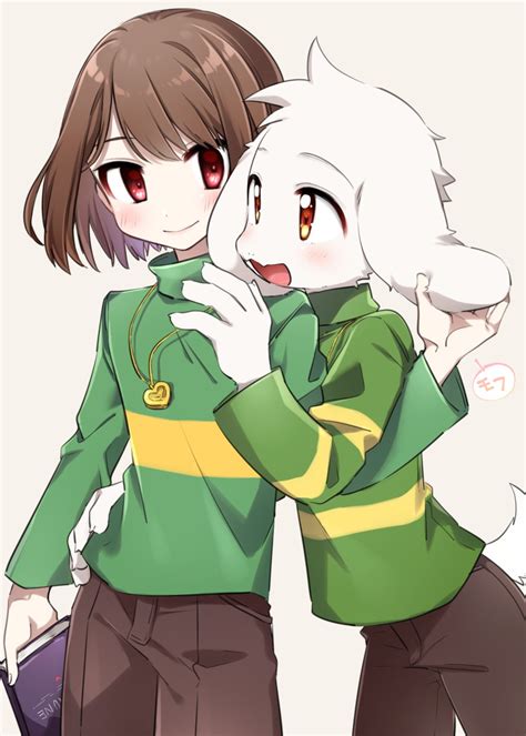 chara and asriel dreemurr (undertale) drawn by leftporygon | Danbooru