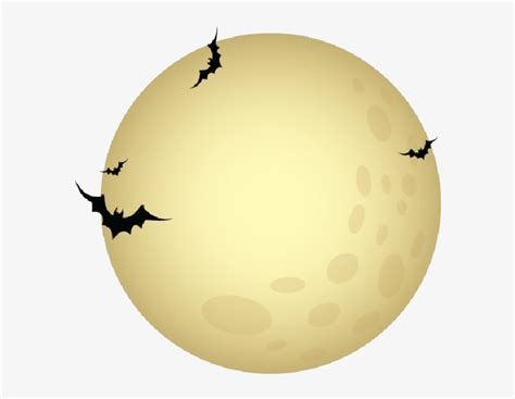 Moon With Bats Halloween Clipart - Clip Art PNG Image | Transparent PNG Free Download on SeekPNG