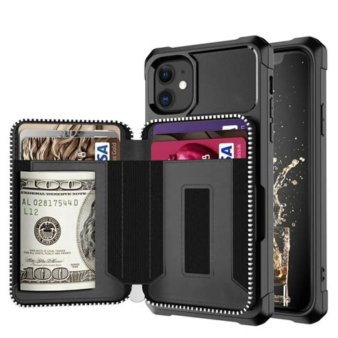 Dteck Wallet Case For iPhone 11, Zipper Wallet Case with Credit Card Holder Slot Purse Leather ...