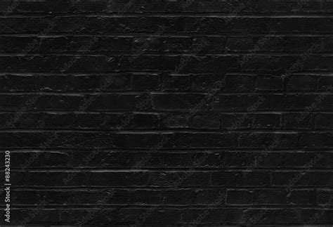 Seamless black brick wall pattern texture background Stock Photo | Adobe Stock