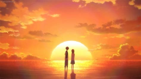 Beautiful Anime sunset | Dark landscape, Aesthetic anime, Sunset gif