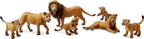 Buy Attatoy Lion Figure Family (7-Piece Set), Pride of Lions Action Toy Figures with King Lion ...