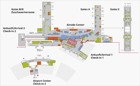 Zrh Zurich Airport Terminal Map Airport Airports