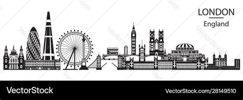 London city skyline 6 Royalty Free Vector Image