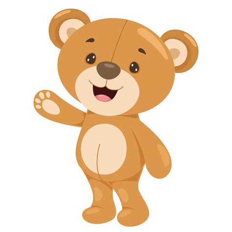 Little Funny Teddy Bear Cartoon 2725145 Vector Art at Vecteezy