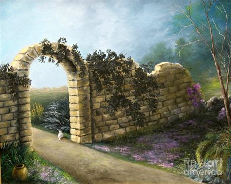 The Stone Wall Painting by Patricia Lang