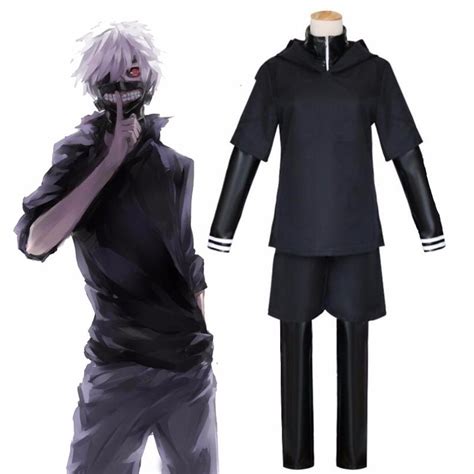 Tokyo Ghoul Cosplay Merch: Ken Kaneki Cosplay Full Set Black Leather Fight Uniform | Tokyo Ghoul ...