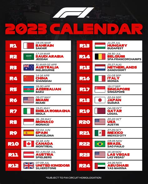 F1 2023 Calendar – Get Calendar 2023 Update