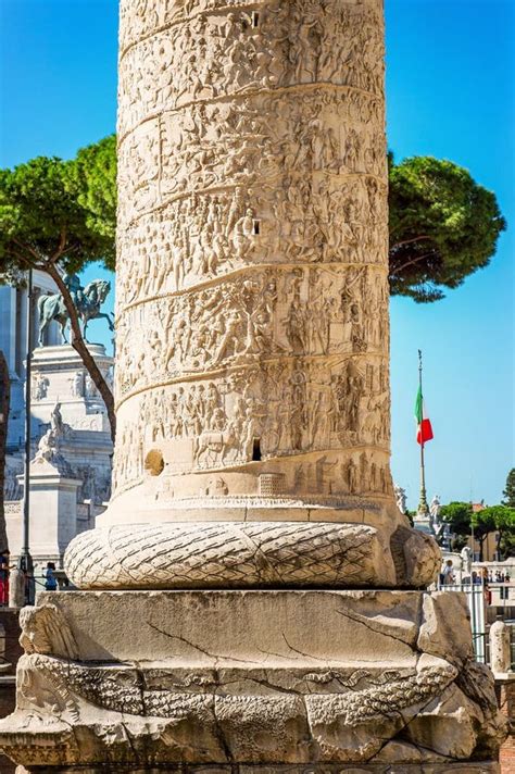 Trajan`s Column in Rome, Italy. Stock Image - Image of journey, rome: 181149431