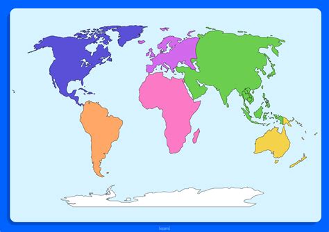 Printable Map Of Continents