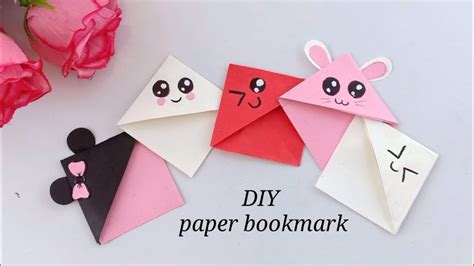 DIY kawaii Bookmarks / Origami Bookmarks idea / How to make a paper bookmark / Crafts idea - YouTube