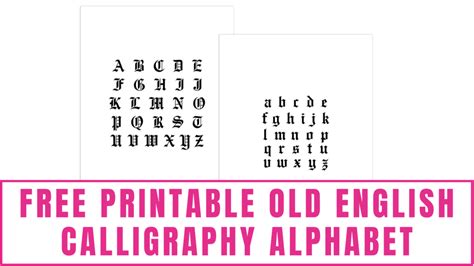 Old English Calligraphy Alphabet Printable - Infoupdate.org