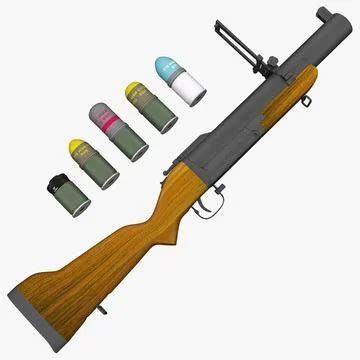 M79 Grenade Launcher with Ammo ~ 3D Model #89285270 | Pond5