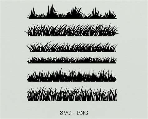 Grass Svg Grass Border Svg Grass Frame Svg Digital | Etsy