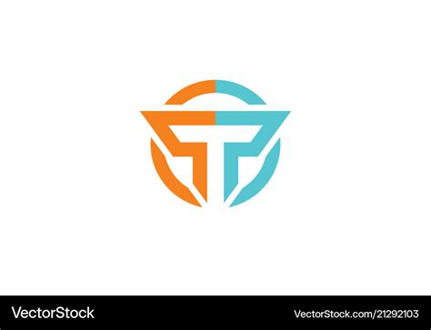 Round letter t logo Royalty Free Vector Image - VectorStock