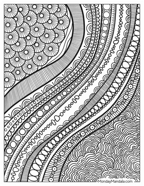 Zendoodle Coloring Page Printable PDF Zentangle Inspired Zentangle Patterns, Abstract Coloring ...